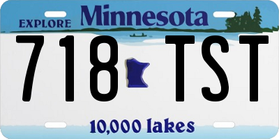 MN license plate 718TST