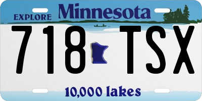 MN license plate 718TSX