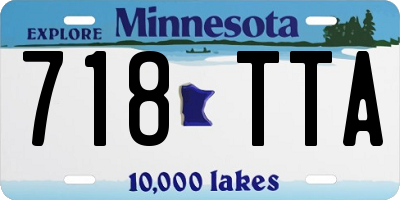 MN license plate 718TTA