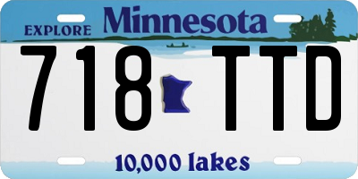 MN license plate 718TTD