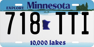 MN license plate 718TTI