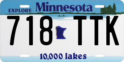 MN license plate 718TTK