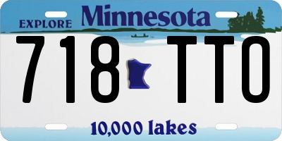 MN license plate 718TTO