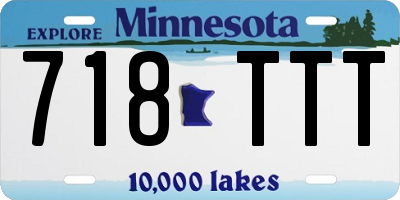 MN license plate 718TTT