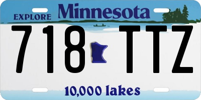 MN license plate 718TTZ