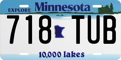 MN license plate 718TUB