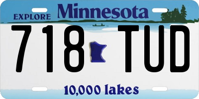 MN license plate 718TUD
