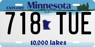 MN license plate 718TUE