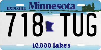 MN license plate 718TUG