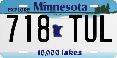 MN license plate 718TUL