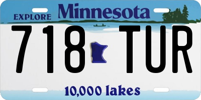 MN license plate 718TUR