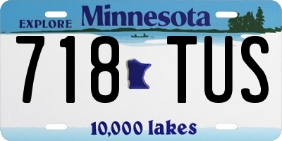 MN license plate 718TUS