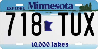 MN license plate 718TUX