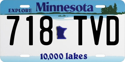 MN license plate 718TVD
