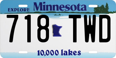 MN license plate 718TWD