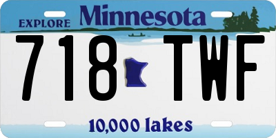MN license plate 718TWF
