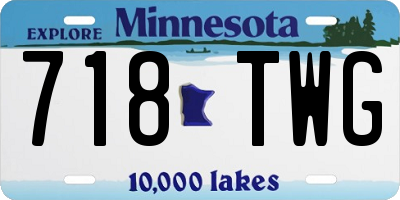 MN license plate 718TWG