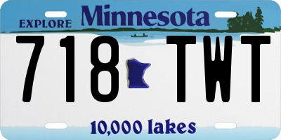 MN license plate 718TWT
