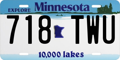 MN license plate 718TWU