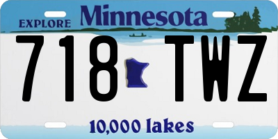 MN license plate 718TWZ