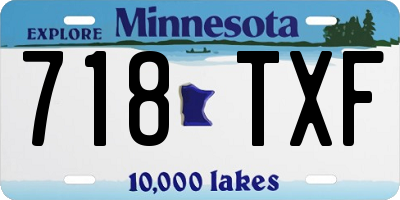 MN license plate 718TXF