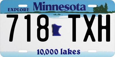 MN license plate 718TXH