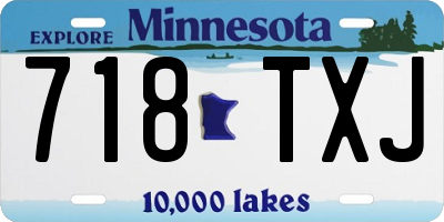 MN license plate 718TXJ