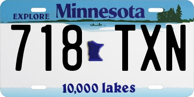 MN license plate 718TXN