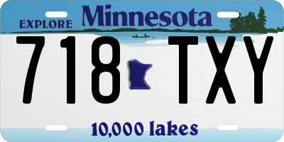 MN license plate 718TXY