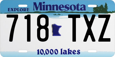 MN license plate 718TXZ