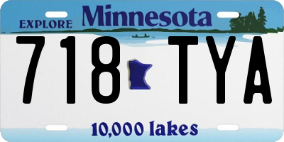MN license plate 718TYA