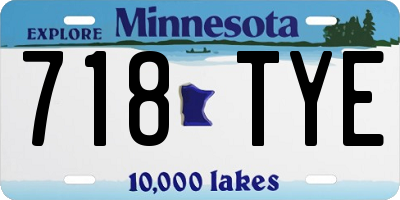 MN license plate 718TYE