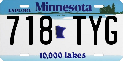 MN license plate 718TYG