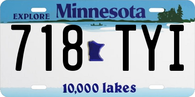 MN license plate 718TYI