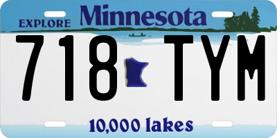 MN license plate 718TYM