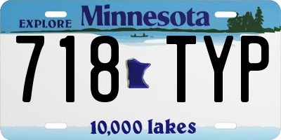 MN license plate 718TYP