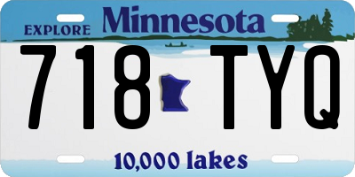 MN license plate 718TYQ