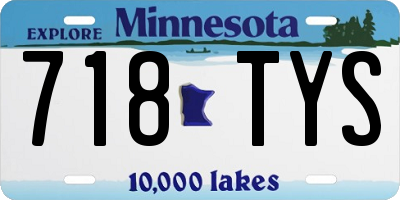 MN license plate 718TYS