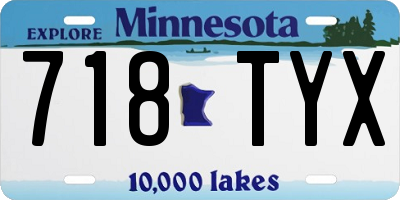 MN license plate 718TYX