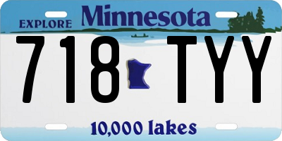 MN license plate 718TYY