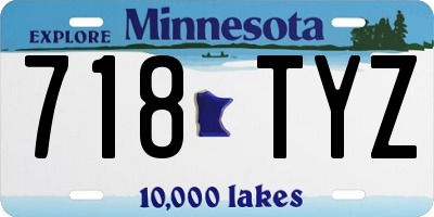 MN license plate 718TYZ