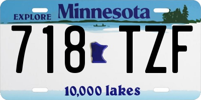 MN license plate 718TZF