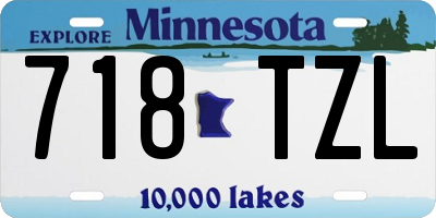 MN license plate 718TZL