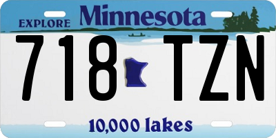 MN license plate 718TZN