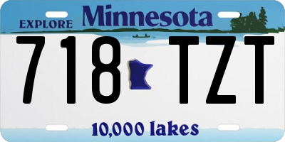 MN license plate 718TZT