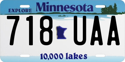 MN license plate 718UAA