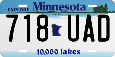 MN license plate 718UAD
