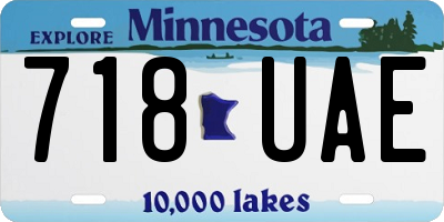 MN license plate 718UAE