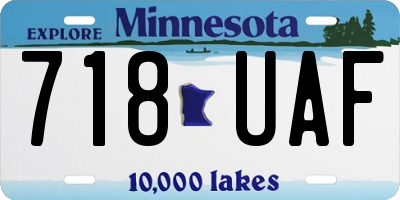 MN license plate 718UAF