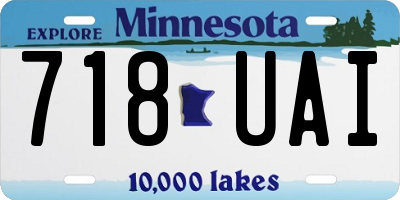 MN license plate 718UAI